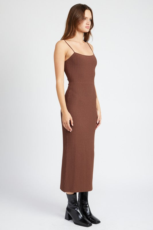 MAXI KNIT RIB DRESS