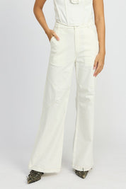 HIGH WAISTED WIDE LEG PANTS