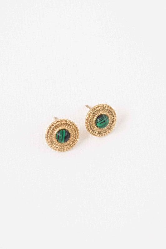 Cairo Stone Stud Earrings