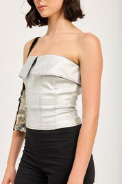 FOLD OVER CORSET TOP