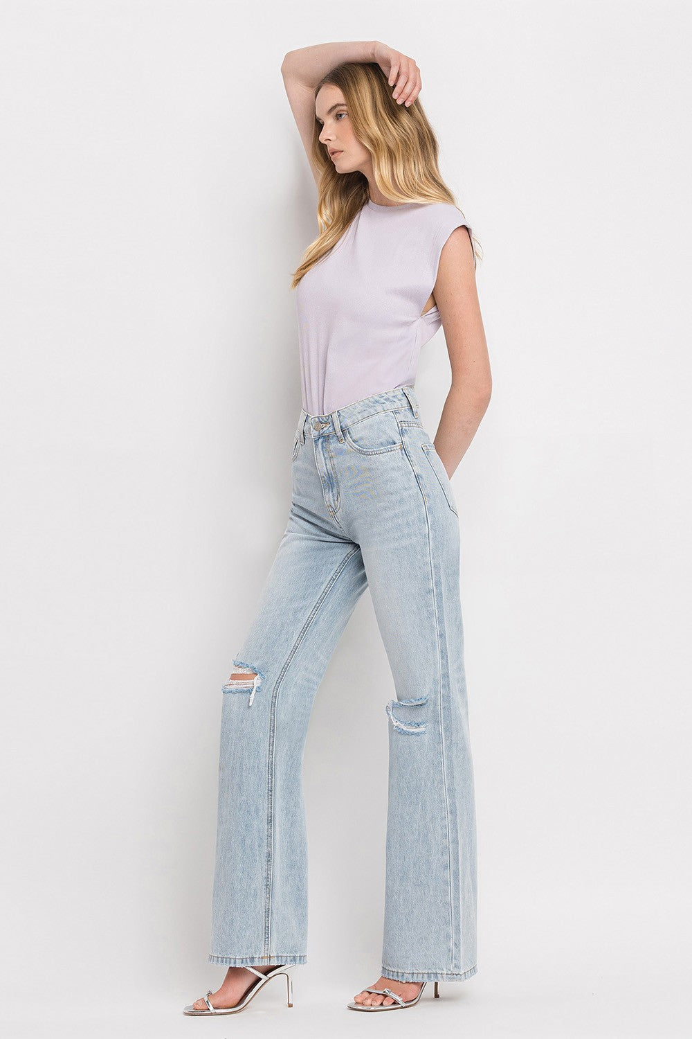 Vervet by Flying Monkey 90'S Vintage Super High Rise Flare Jeans