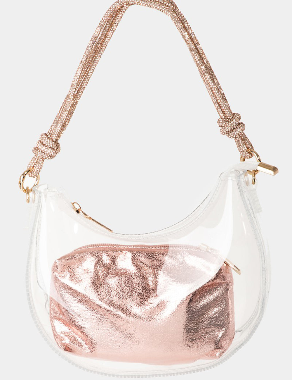 Fame Clear See Through Baguette Bag